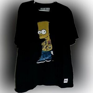 Black Bart Simpson Tattoo Graphic Tee 20Th Century Studios Mens 2XL